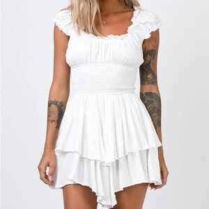 LOVE GALORE ROMPER WHITE LOWER IMPACT
